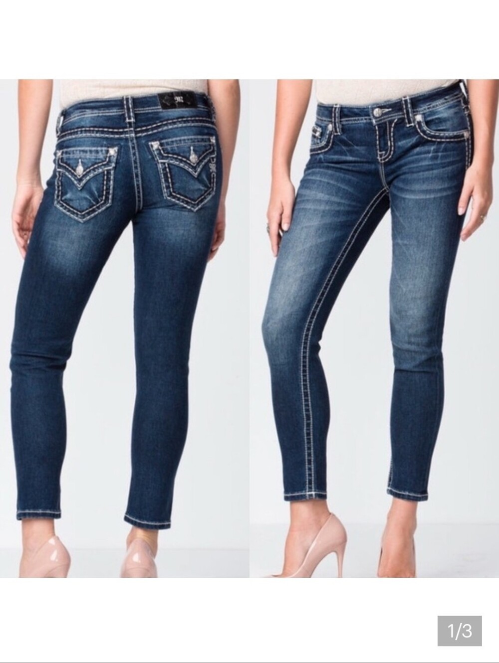 Miss Me Jeans Ankle Cropped Skinny Jeans Size 27